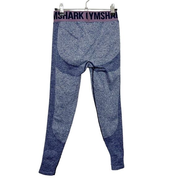 Gymshark Flex Leggings Purple Navy Marl Cropped Seamless Women’s Size Small - Picture 4 of 11